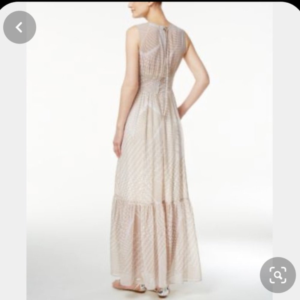 Calvin Klein V-neck Chiffon Maxi Dress